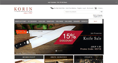 Desktop Screenshot of korin.com